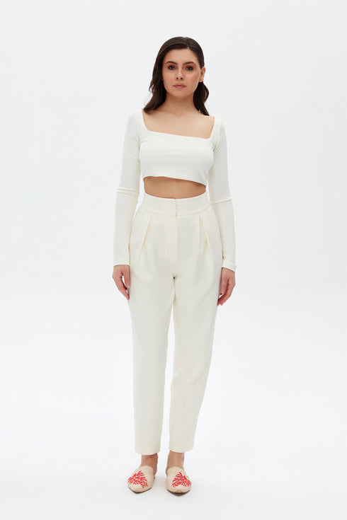 Square Collar Crop Top